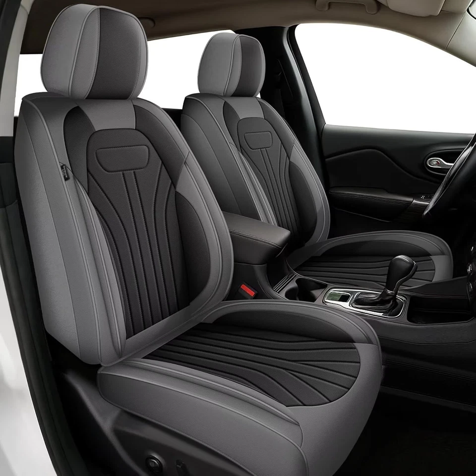 For Nissan Rogue 2009-2026 Car Faux Leather Cushion Seat Covers (2/5 Seats) Foto 1 de 2