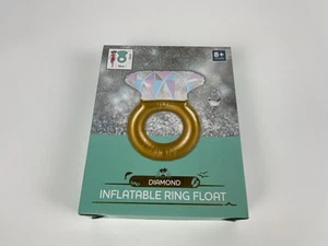 Flotador inflable grande con forma de anillo de diamantes 93 x 112 cm en muy buena condición - Imagen 1 de 2