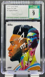 Tyson Beck 2018 edición limitada nunca a la venta paquete NFS Jaylen Brown #7 CSG 9 MT - Imagen 1 de 2