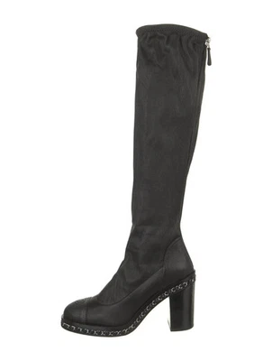 Chanel Interlocking CC logo Tall boots sz 39.5 - Image 1 of 4