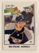 2010-11 O-Pee-Chee Marquee Rookie #523 Nick Spaling RC Nashville Predators