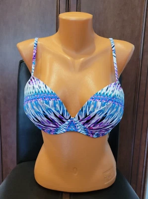 NWT Raisins Juniors STOLEN HEART MOONSHADOW BOHO BIKINI TOP Sz Large Underwire - Image 1 of 4