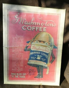 1919 Original Washington Coffee Ad - Went to War! Home Again in VG Condition - Picture 1 of 6