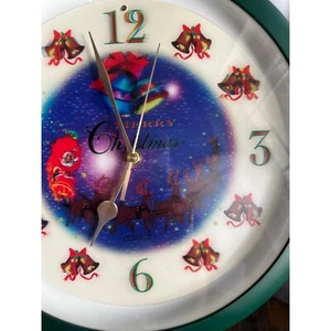 The Original Caroling Christmas Wall Clock Plays 12 Holiday Songs - Picture 1 of 6