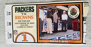 Ticket Stub Green Bay Packers vs. Cleveland Browns. September 18, 2005