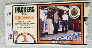 Reggie White Ruhestand & Aaron Rogers Debüt Heimspiel Ticket Stub. - Bild 1 von 2