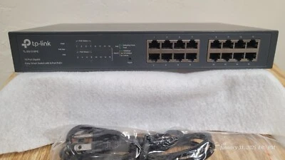 TP-LINK TL-SG1016PE 16-Port Gigabit Easy Smart Switch with 8-Port PoE+ - Image 1 of 2