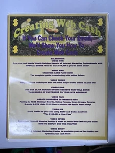 Creating Web Cash VHS Set “Proven Step By Step Methods, Teaching Web Profits” - Picture 1 of 9