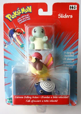 RARO 2000 POKEMON SLIDERS SQUIRTLE PIDGEOTTO POLIWHIRL FIGURA HASBRO ¡NUEVO SELLADO! Foto 1 de 4