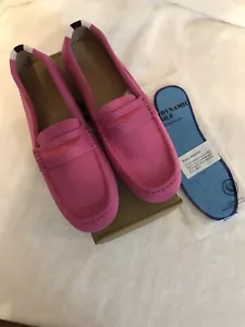 New JBB Womens Flat Shoes 8.5 Knit Driving Loafer Pink Slip On Casual Walking - Picture 1 of 11
