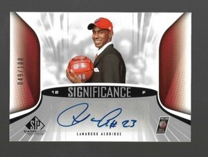 2006-07 Upper Deck SP Game Used LaMarcus Aldridge Rookie Auto #49/100