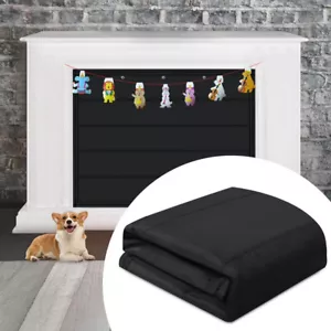Magnetic Fireplace Cover Blanket Oxford Cloth Fireplace Black 45x34 in - Picture 1 of 8