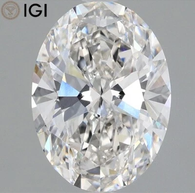 IGI Certified 2.01 Carat F Color VVS2 Clarity CVD Lab Grown Diamond Oval Shape - Image 1 of 4