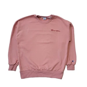 Champion Pink Long Sleeve Casual Sports Sweatshirt Women's UK L 12 EU 40 H156 - Picture 1 of 10