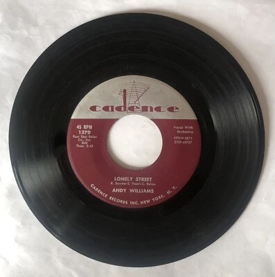 Andy Williams - Summer Love / Lonely Street 45 RPM Cadence Record Vinyl 7” - Image 1 of 2