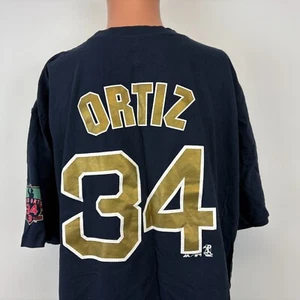 Majestic David Ortiz Jersey T Shirt Mens Size XLT Boston Red Sox Final Season - Picture 1 of 5