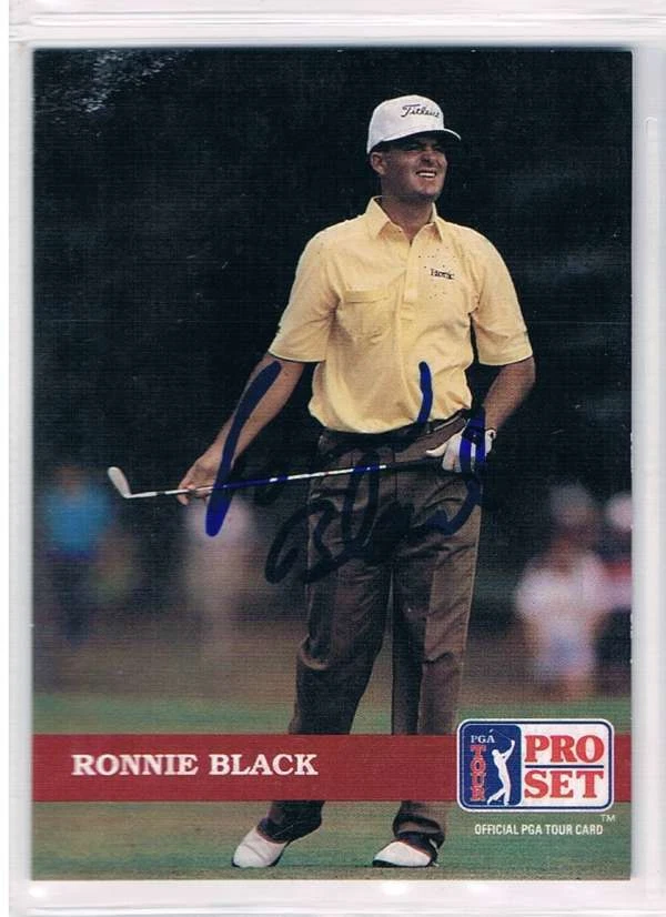 1992 Pro Set #76 Ronnie Black NM MT Auto - Image 1 of 1
