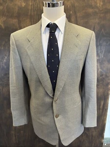 Belvest Made in Italy Wool Silk Blend Nailhead Check Jacket Size 42 - Picture 1 of 8