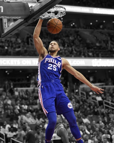 Philadelphia 76ers BEN SIMMONS Glossy 8x10 Photo Spotlight Print Poster Cover