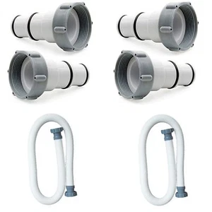 Intex Replacement Hose Adapter A 2 Pack and 1.5” Diameter Pool Pump Hose 2 Pack - Picture 1 of 11