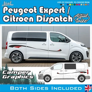 Peugeot Expert SWB / LWB Dispatch Side Stripes Decals Sticker Van Graphics 047 - Picture 1 of 5