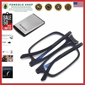 Lightweight Portable Reading Glasses in Stylish Metal Case - 1.25x Magnification - Picture 1 of 8