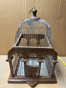 Italian Architectural Designed Wooden Bird Cage Antique Victorian - Y7 - Picture 1 of 10