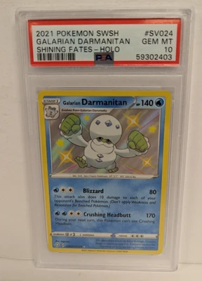 2021 Pokemon SWSH Galarian Darmanitan #SV024 Shining Fates Holo PSA 10 - Image 1 of 3