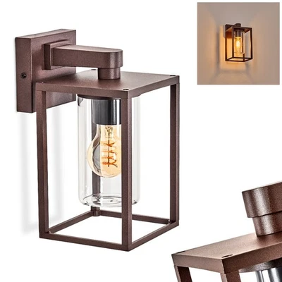 Hofstein Ardea Outdoor Light Outdoor Wall Light Metal/Glass in Rust Colours/Clear - Image 1 of 4