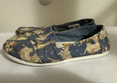 Toms X Disney Snow White Shoes Women 6 Blue Disney Princess Slip On Flat Classic - Image 1 of 4