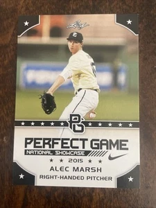 ALEC MARSH 2015 LEAF "1ST EVER PRINTED" PERFECT GAME ROOKIE CARD! - Picture 1 of 2