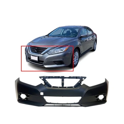 Primed Front Bumper Cover for 2016-2018 Nissan Altima 620229HS0H NI1000311 - Image 1 of 4