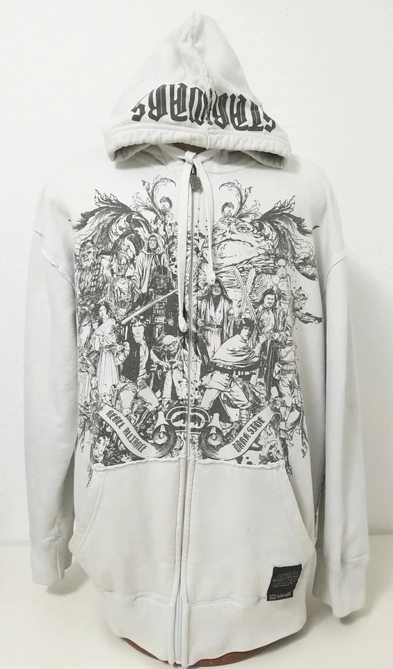 Ecko Unltd + Star Wars Regal Alliance Lado Oscuro Cremallera Sudadera con Capucha Blanca Para Hombres XXL 2008 Foto 1 de 4