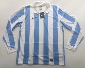 NIKE maglia maglia calcio uomo modello a righe blu manica lunga XL Malaga - Foto 1 di 19
