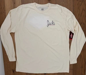 JACK'S SURF SHOP Men's XXL 2XL Beige L/S T-Shirt Huntington Beach California New - Picture 1 of 5