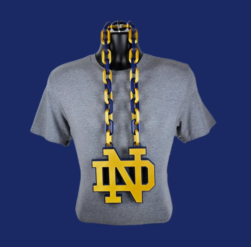 UNK Notre Dame Fighting Irish Fan Chain Pendant Necklace NCAA College Gold 1