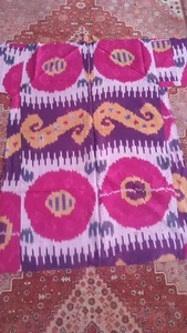 UZBEK SILK IKAT KAFTAN ANTIQUE EARLY 20th To Mid 20th C - Picture 1 of 7