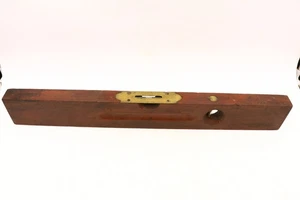 Antique Stanley Rule & Level Co. 24” Wood Brass Level Pat. 6-2-91 6-23-96 Liquid - Picture 1 of 7