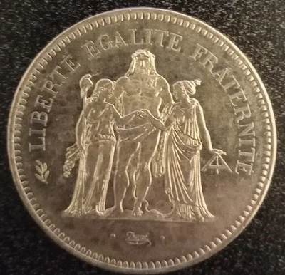 Francia 1977 50 francos de plata Hércules sobre sin circular Foto 1 de 2