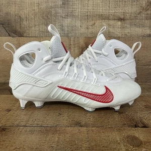 Nike Huarache 9 Elite LAX SE Lacrosse Cleats Men Size 8 White Red FV6146-100 NEW - Picture 1 of 12