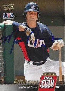 Matt Newman 2009 National Team Upper Deck Star Prospects Signed Card 