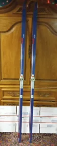 Trak Glide No Wax 210cm Cross Country Skis, Look Contact Bindings Red White Blue - Picture 1 of 17