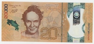 Costa Rica 20000 Colones 14-9-2018 P 284 UNC Uncirculated Banknote Hummingbird - Picture 1 of 2