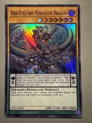 YUGIOH ODD-EYES ARC PENDULUM DRAGON ASIA ENGLISH EDITION CR02-AE028 SUPER RARE - Image 1 of 3