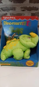 DE COLECCIÓN 1991 FISHER PRICE NEÓN VERDE Y AMARILLO DINO RUGIDO, GRAN FUNCIONAMIENTO CHIRRIDO Nuevo  - Imagen 1 de 12