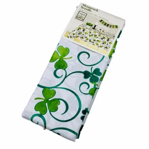 St. Patrick's Day Irish Shamrock Scrolls Tablecloth 52"x70" Oblong - Picture 1 of 1