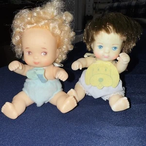 Vintage Love A Bye Baby Doll Lot Of 2 Blond Brown 1987 Hasbro - Picture 1 of 9