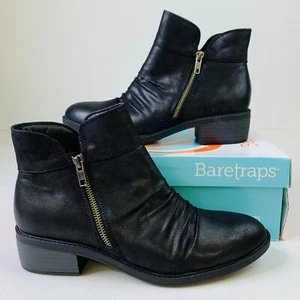 BareTraps Womens Sam Dressy Ankle Boots Inside Zipper Black Sz 9.5M NEW - Picture 1 of 9