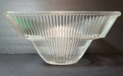 Vintage Antique Art Deco Holophane Lamp Light Fixture Shade Industrial Globe 11" Cover