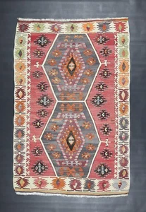 RARE Turkish Cappadocian NOMADIC Kilim Rug from Nigde 5"15' X 3"44' - Picture 1 of 1